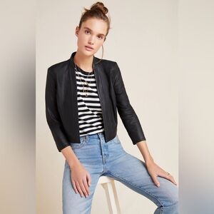 LAMARQUE Letsey ‘Out Of Stock’ Black Leather Jacket 10 12